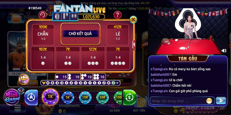 Fantan livestream Rikvip: Trải nghiệm cá cược đỉnh cao 2025 4 Kèo cược chẵn lẻ
