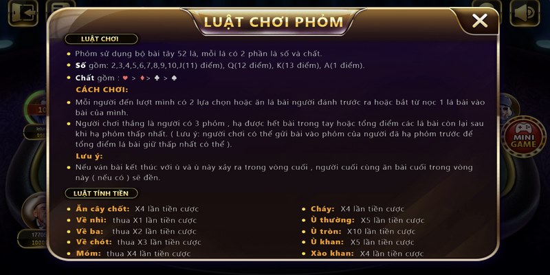 Phỏm Rikvip: Trò chơi cá cược xanh chín đỉnh cao 4 Luật chơi cực kỳ đơn giản, bất kỳ cũng có thể chơi
